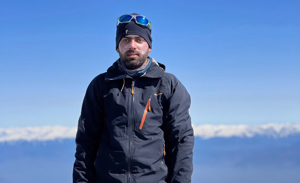 Bashir Ahmad Mir, ski guide at Gulmarg Ski Guides